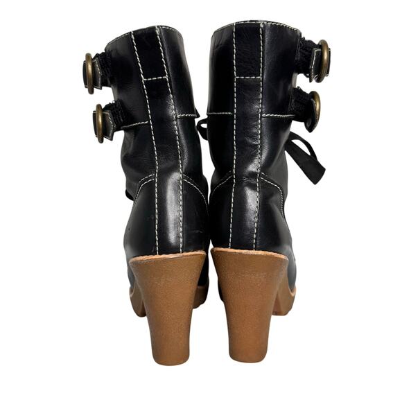 Marc Jacobs Black Chunky Heel Leather Boots Size 37.5 (US 7.5) - Picture 4 of 9